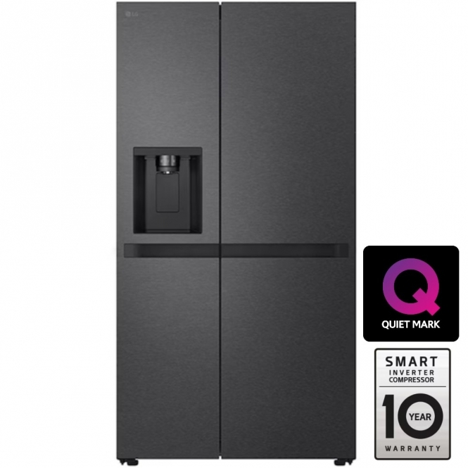 LG GSLC40EPPE E Energy, Side-by-Side Fridge Freezer, 638L Plumbed, Black