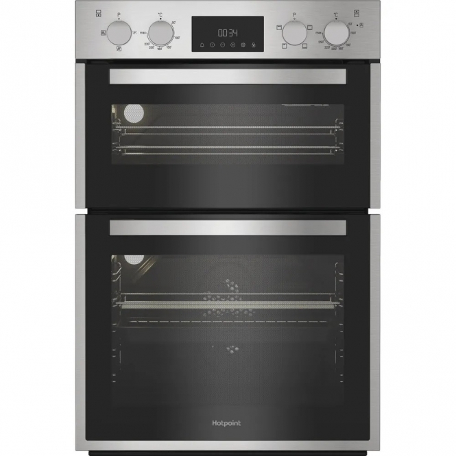 Hotpoint DIH10DIX Built-in Double Oven, Enamel, Stainless Steel