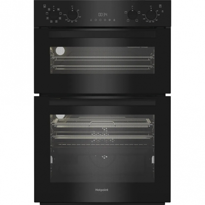 Hotpoint DIH82G1AB A Energy Rating, Built-in Double Oven, Air Fry, Catalytic, Black