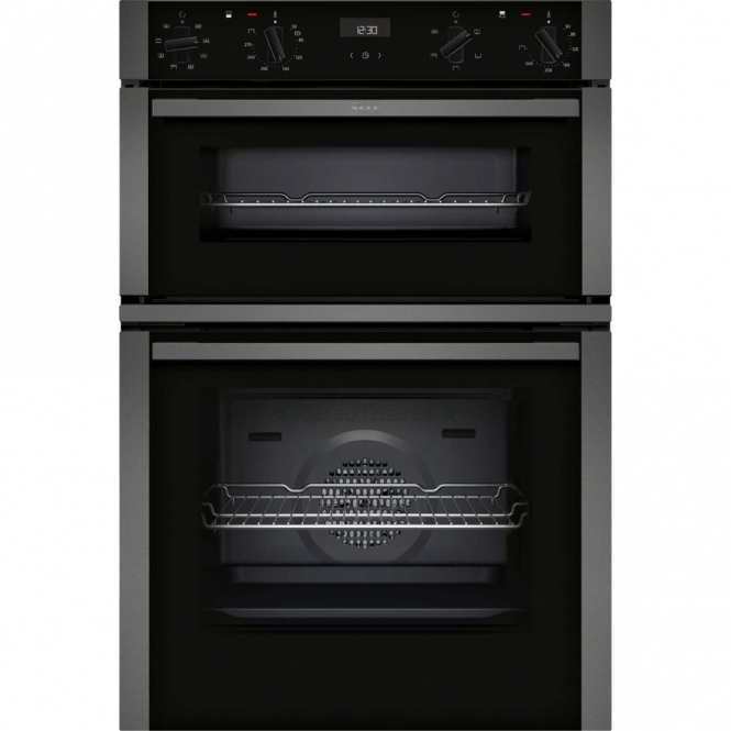 Neff N50 A Energy Rating, Built-In Double Oven, EasyClean, Graphite