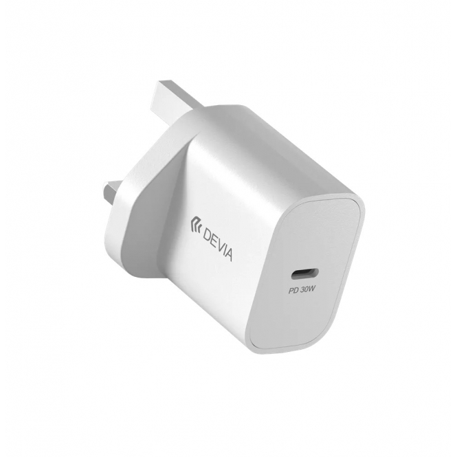 Devia 30W GaN USB-C Charger, White