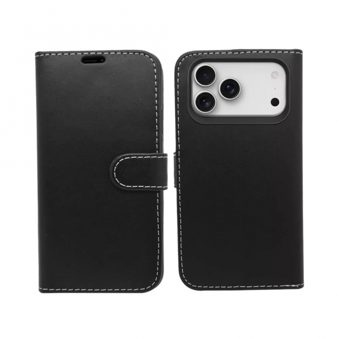XQUISITE iPhone 17 Pro Max, Wallet Case, Black