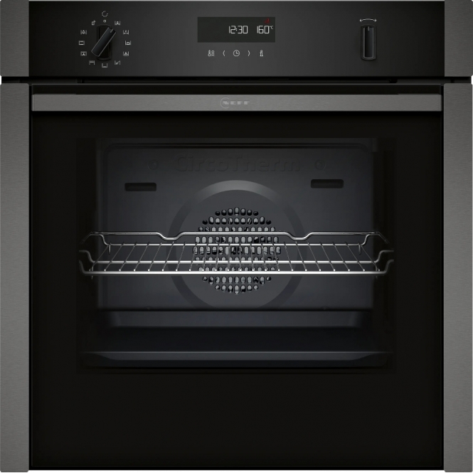 Neff B6ACH7AG7B N50 A+ Energy Rating, Slide & Hide, Pyrolytic Built-In Oven, Graphite