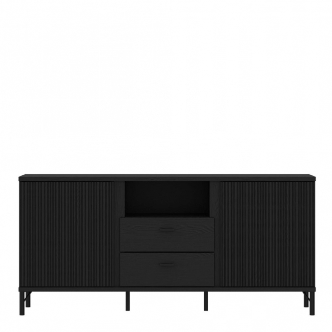 FURTOGO Lusaka TV Cabinet, 1500, Black Graphite