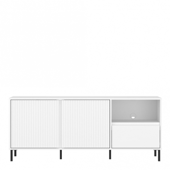 FURTOGO Avenale TV Cabinet, 1580, Alpine Gloss White 