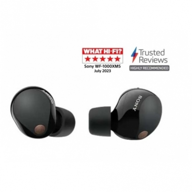 Sony WF-1000XM5 True Wireless Noise Cancelling In-Ear Headphones, Black