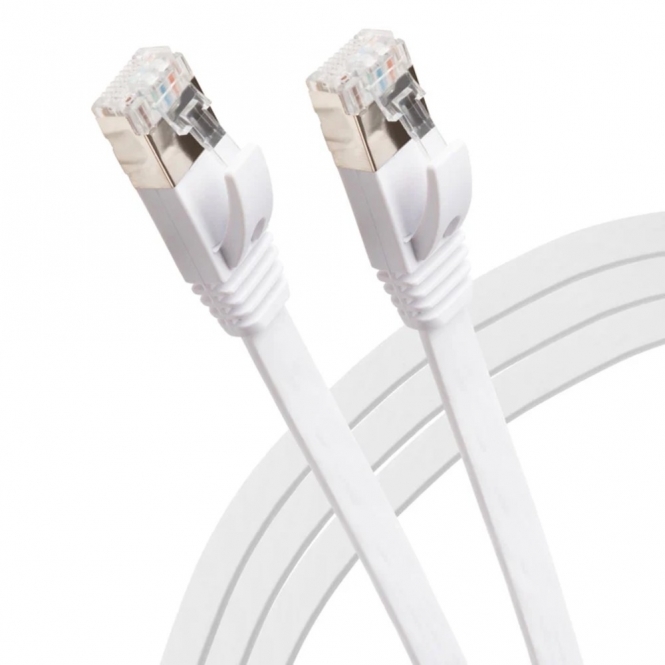 Maplin Cat6 RJ45 Flat Ethernet Cable 15m, High-Speed LAN