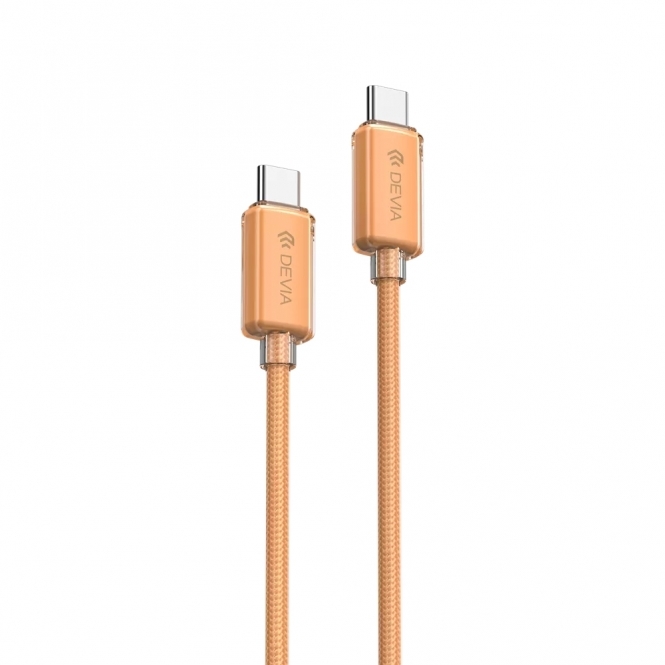Devia 1.5m Woven Orange USB-C Cable