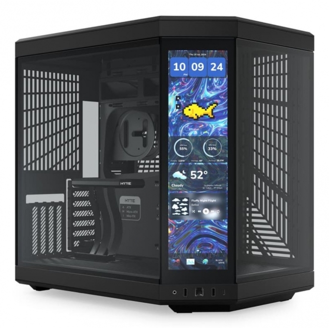 HYTE Y70 Touch Infinite Midi Tower PC Case, Black
