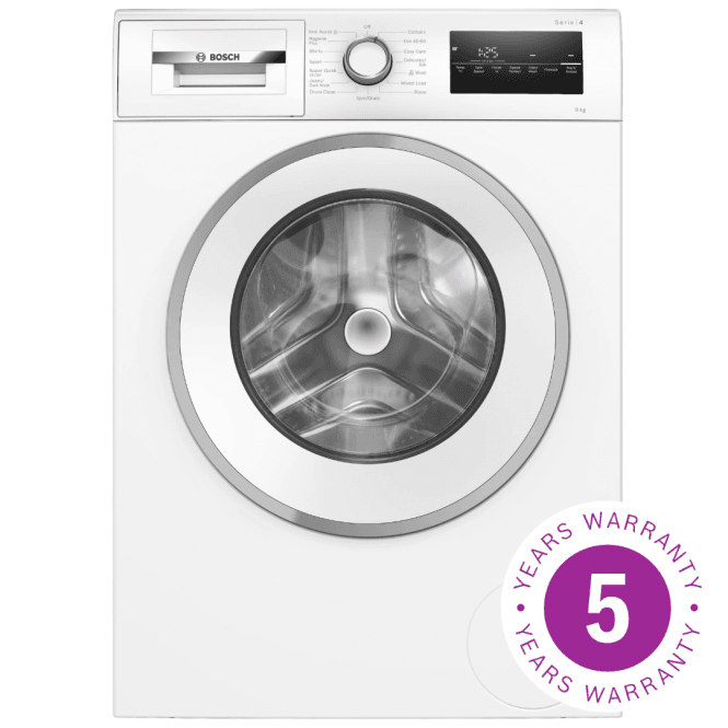 Bosch WAN28255GB Series 4, 9kg, 1400rpm, A Energy Rating, Freestanding Washing Machine, White