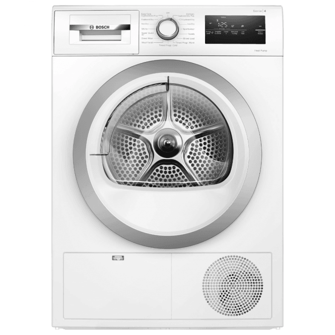Bosch WTH85223GB Series 4 8kg, A++ Energy Rating, Freestanding Heat Pump Tumble dryer, White