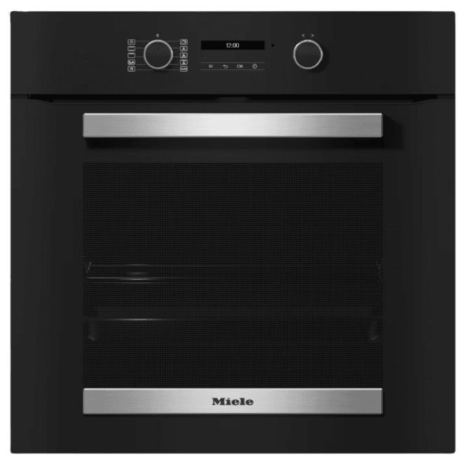 Miele H2465BP Pyrolytic A+ Energy Rating Built In Electric Single Oven, Obsidian Black