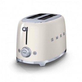 50s Retro 2 Slice Toaster, Cream