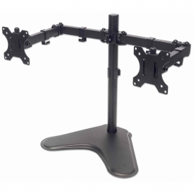 Universal Dual Monitor Stand with Double-Link Swing Arms