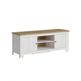 Celesto TV Unit, 1500, White & Oak