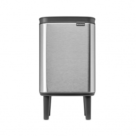Bo Waste Bin Hi, Matt Steel, 4L