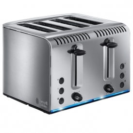 Buckingham 4 Slice Toaster, Brushed Steel