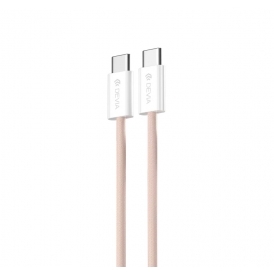 1m (60W) Woven Braided Power Delivery USB-C to USB-C Cable, Pink