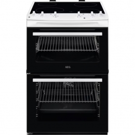 CCX6501ACW 5000 Series 60cm Ceramic Electric Cooker with Double Oven, White