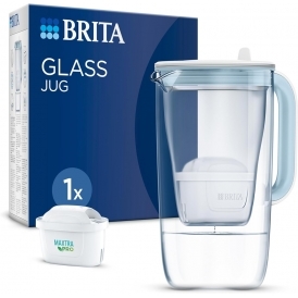 1050449 Glass Water Filter Jug Light Blue 2.5L