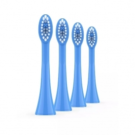 Sonic Brush Heads, 4-Pack, Silicone Polishing, Soft Rounded Bristles