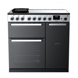 EDDL90EIGBLK/CM1 Edge Deluxe 90 Induction Range Cooker, A Energy Rating, Black Glass