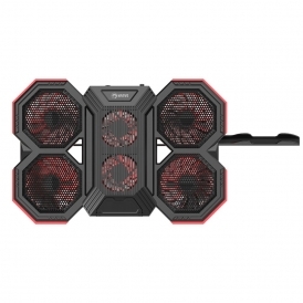Atlas 60 Laptop Cooling Stand, Red LED, 6 Fans, 6‑Level Adjustable Tilt