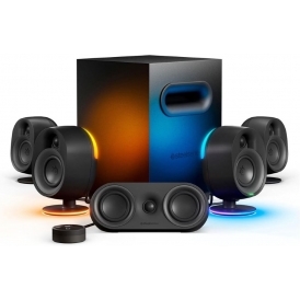 Arena 9 5.1-Channel Gaming Speaker System, RGB Lighting, Wireless Rear, USB/Bluetooth