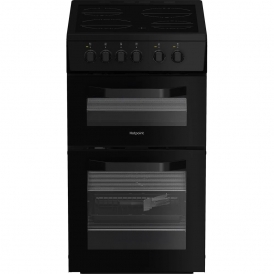 HTE5VCB 50cm Freestanding Electric Ceramic Cooker, Black
