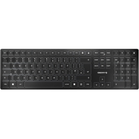 KW 9100 Slim Wireless Keyboard, Rechargeable, Black