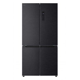 GMM42ABBEH E Energy Rating, Total No Frost, 600L Non Plumbed American Style Fridge Freezer, Black