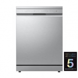 DF273FVS Series 5 TrueStream, QuadWash, 14 Place Settings, A Energy Ratings, Freestanding Dishwasher, 60cm, Silver