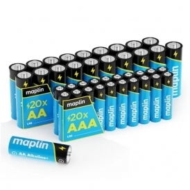 Alkaline Batteries Value Pack 20 x AA & 20 x AAA