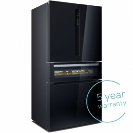 Siemens KF96RSBEA iQ700 Frost Free American Style - Side By Side Fridge Freezer, Black