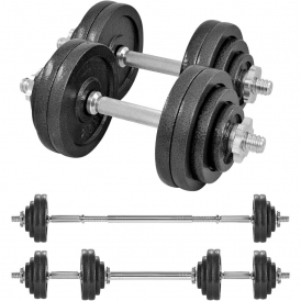 Adjustable Barbell to Dumbbell 30kg Weight Set