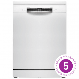 SMS6ZCW10G Series 6, 14 Place Setting, B Energy Rating Freestanding Dishwasher, 60cm, White