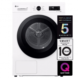 RHX1009NWK Series 2 ThinQ 9kg Dry Load, A+++ Energy Rating Heat Pump Dryer, White
